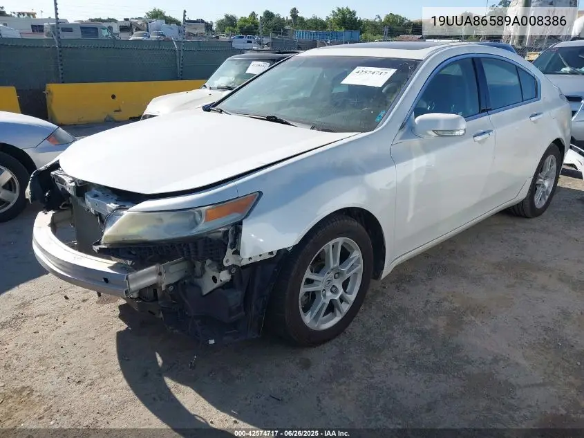 2009 Acura Tl 3.5 VIN: 19UUA86589A008386 Lot: 42574717