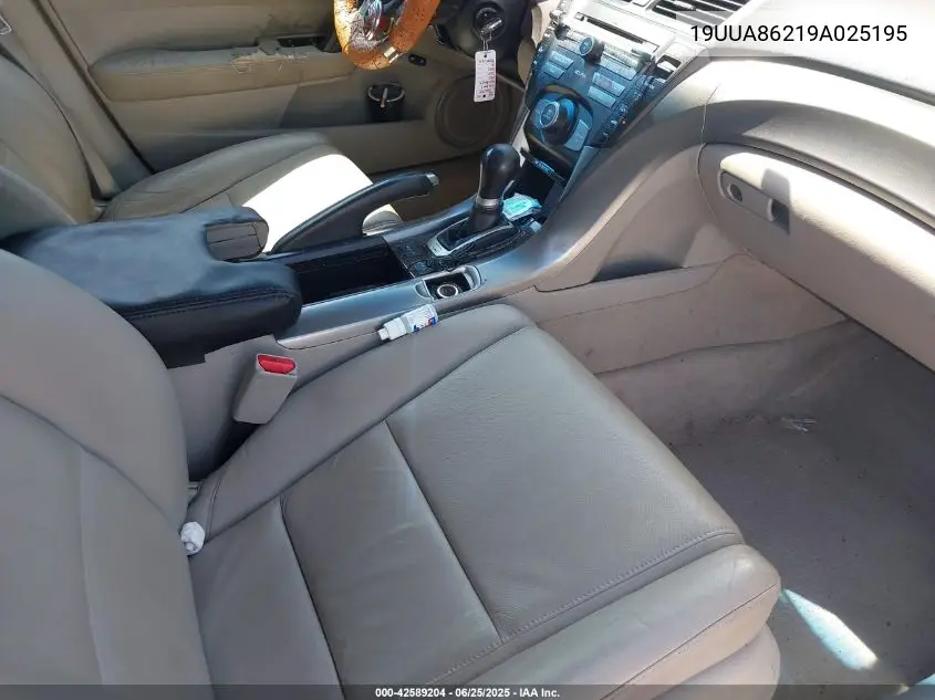 2009 Acura Tl 3.5 VIN: 19UUA86219A025195 Lot: 42589204