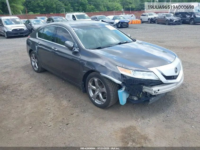 2009 Acura Tl 3.7 VIN: 19UUA96519A000698 Lot: 42806964