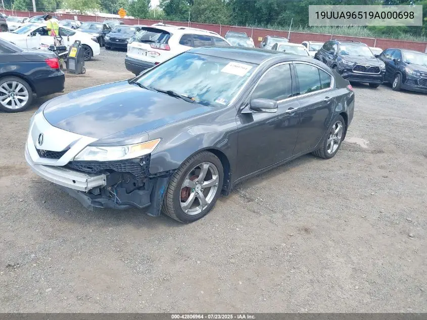 2009 Acura Tl 3.7 VIN: 19UUA96519A000698 Lot: 42806964