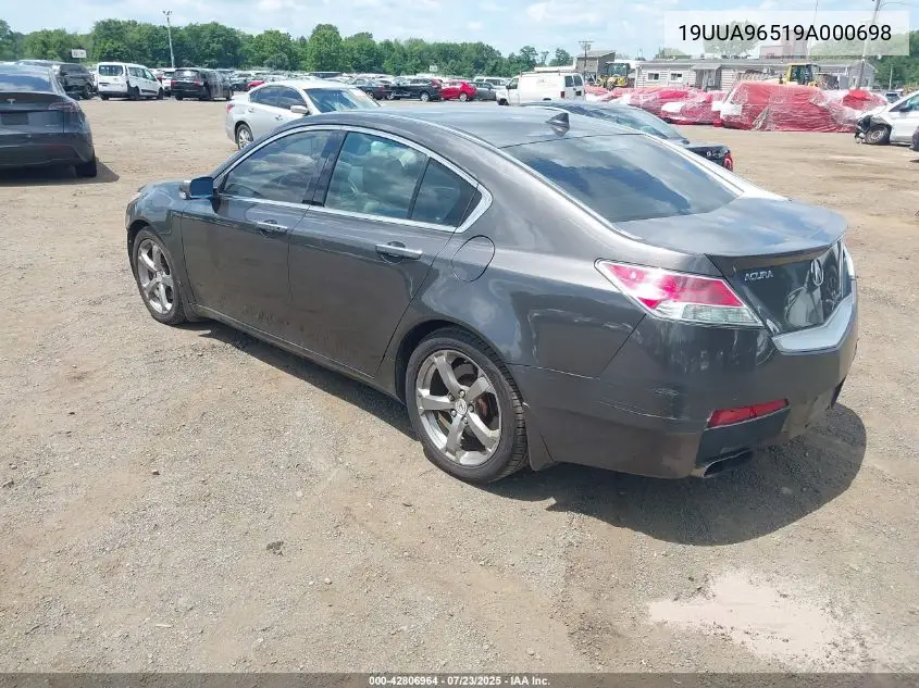 2009 Acura Tl 3.7 VIN: 19UUA96519A000698 Lot: 42806964