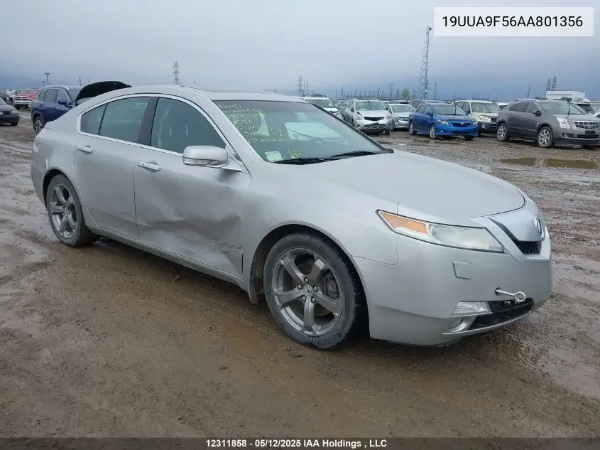 2010 Acura Tl VIN: 19UUA9F56AA801356 Lot: 12311858X