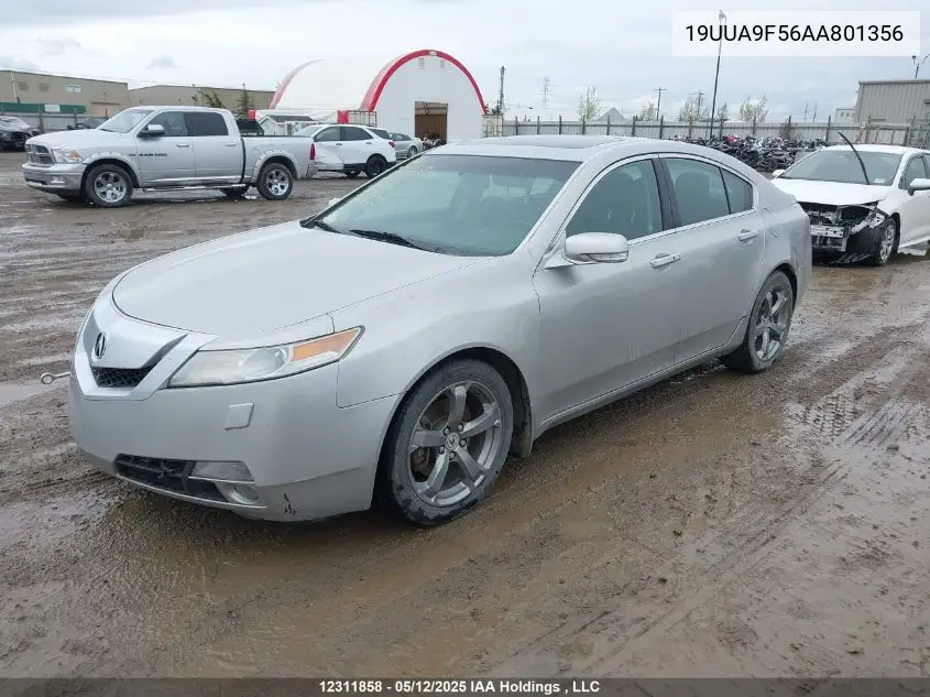 2010 Acura Tl VIN: 19UUA9F56AA801356 Lot: 12311858X