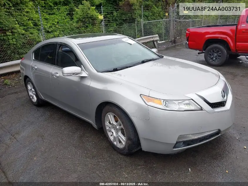 2010 Acura Tl 3.5 VIN: 19UUA8F24AA003731 Lot: 42251533