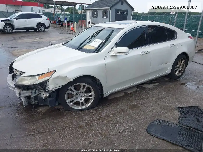 2010 Acura Tl 3.5 VIN: 19UUA8F52AA008307 Lot: 42577278