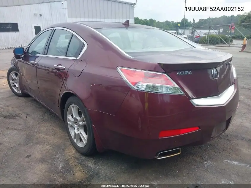 2010 Acura Tl 3.5 VIN: 19UUA8F52AA002152 Lot: 42604247