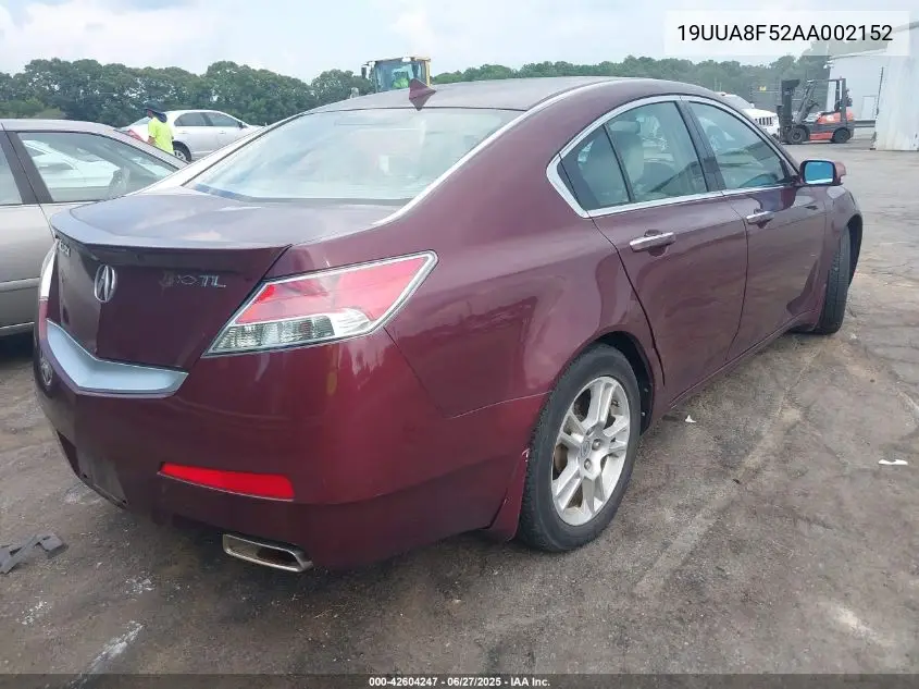 2010 Acura Tl 3.5 VIN: 19UUA8F52AA002152 Lot: 42604247