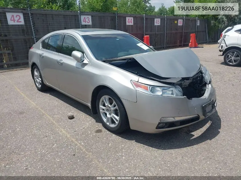 2010 Acura Tl 3.5 VIN: 19UUA8F58AA018226 Lot: 42626759