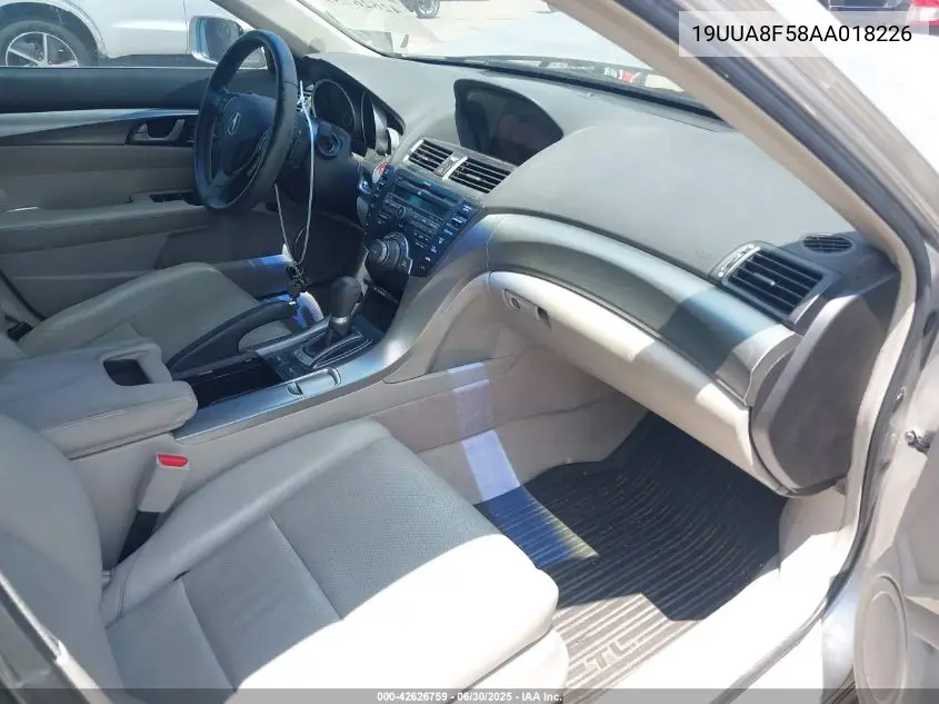 2010 Acura Tl 3.5 VIN: 19UUA8F58AA018226 Lot: 42626759
