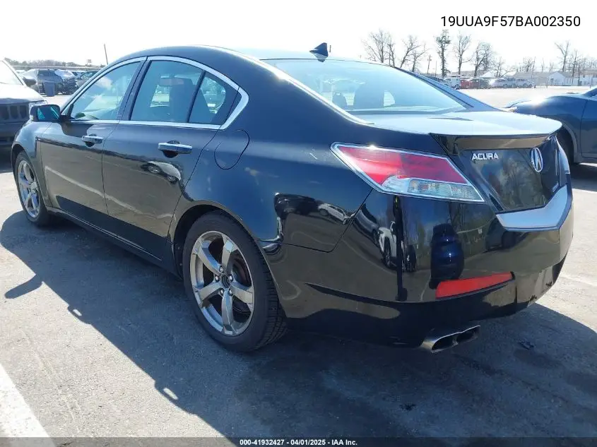 2011 Acura Tl 3.7 VIN: 19UUA9F57BA002350 Lot: 41932427