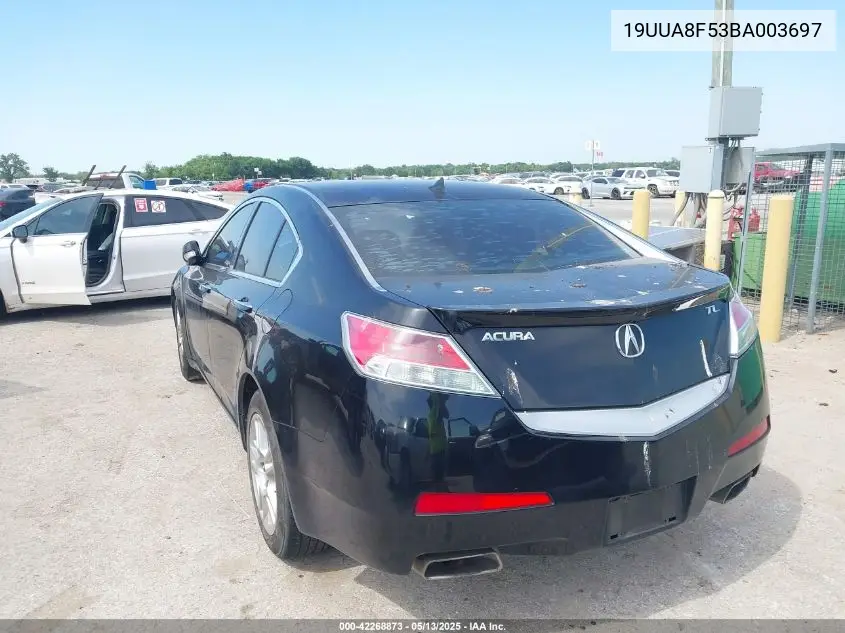 2011 Acura Tl 3.5 VIN: 19UUA8F53BA003697 Lot: 42268873