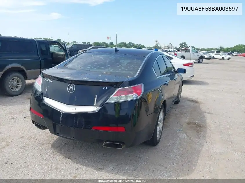 2011 Acura Tl 3.5 VIN: 19UUA8F53BA003697 Lot: 42268873