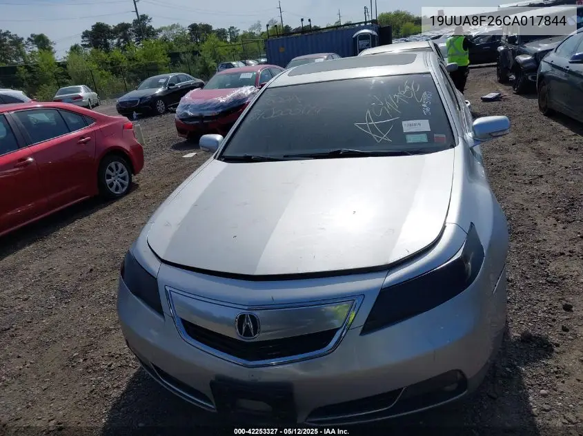 2012 Acura Tl 3.5 VIN: 19UUA8F26CA017844 Lot: 42253327