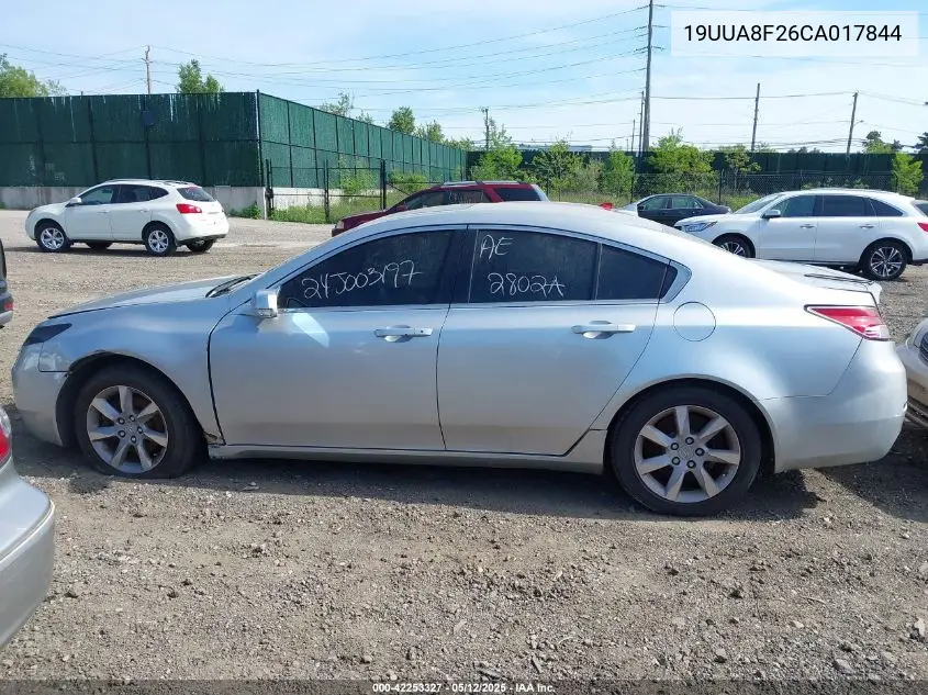2012 Acura Tl 3.5 VIN: 19UUA8F26CA017844 Lot: 42253327