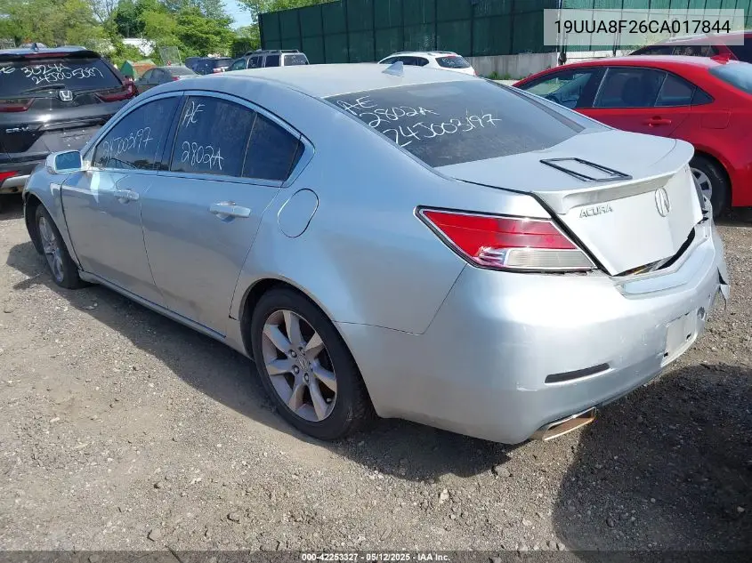 2012 Acura Tl 3.5 VIN: 19UUA8F26CA017844 Lot: 42253327