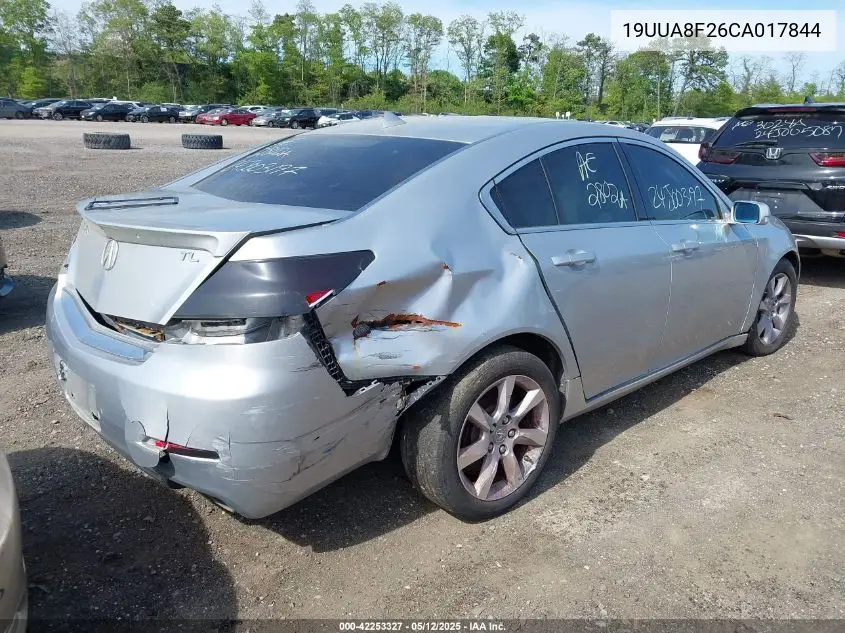 2012 Acura Tl 3.5 VIN: 19UUA8F26CA017844 Lot: 42253327