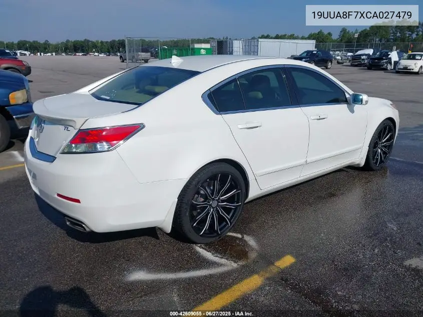 2012 Acura Tl 3.5 VIN: 19UUA8F7XCA027479 Lot: 42609055