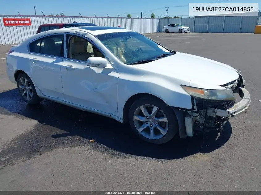 2012 Acura Tl VIN: 19UUA8F27CA014855 Lot: 42617476