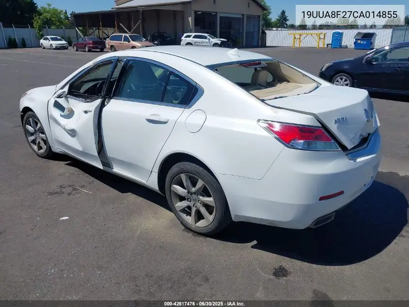 2012 Acura Tl VIN: 19UUA8F27CA014855 Lot: 42617476
