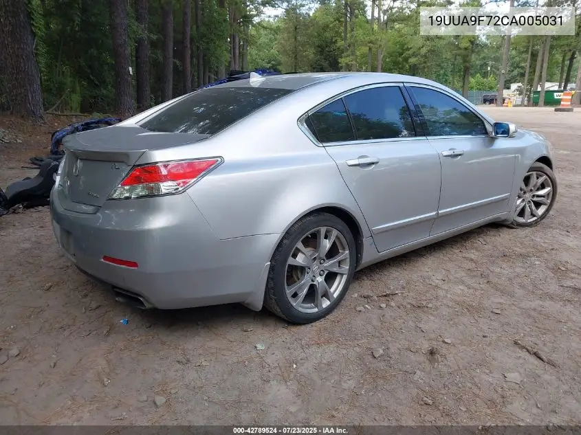 2012 Acura Tl 3.7 VIN: 19UUA9F72CA005031 Lot: 42789524