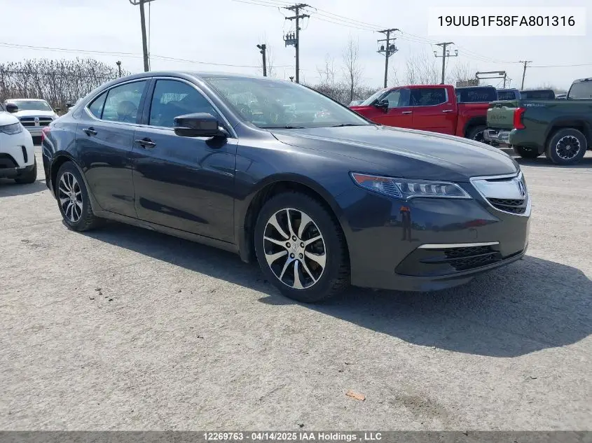 2015 Acura Tlx VIN: 19UUB1F58FA801316 Lot: 12269763