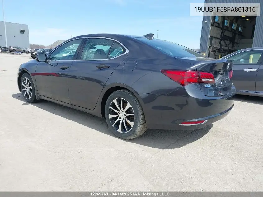 2015 Acura Tlx VIN: 19UUB1F58FA801316 Lot: 12269763