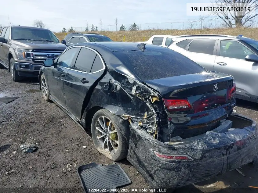 2015 Acura Tlx Tech VIN: 19UUB3F59FA803619 Lot: 12284322