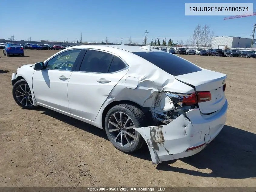 2015 Acura Tlx V6 Tech VIN: 19UUB2F56FA800574 Lot: 12307980
