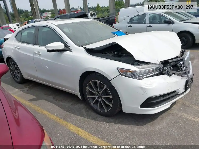 2015 Acura Tlx Tech VIN: 19UUB3F53FA801297 Lot: 40011675