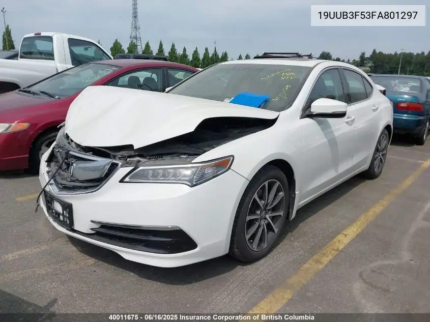 2015 Acura Tlx Tech VIN: 19UUB3F53FA801297 Lot: 40011675