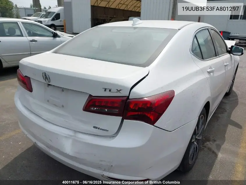 2015 Acura Tlx Tech VIN: 19UUB3F53FA801297 Lot: 40011675