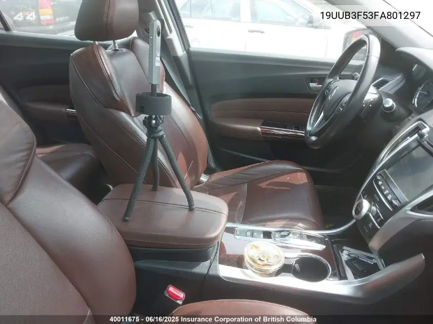 2015 Acura Tlx Tech VIN: 19UUB3F53FA801297 Lot: 40011675