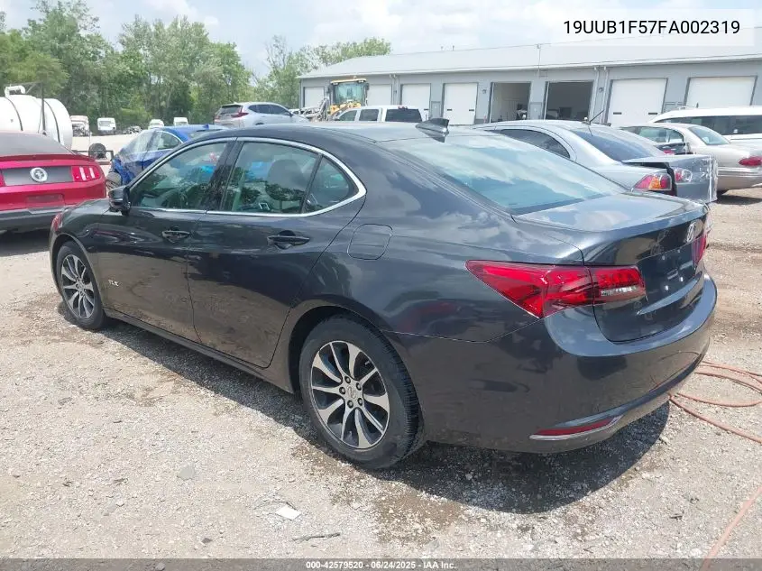2015 Acura Tlx Tech VIN: 19UUB1F57FA002319 Lot: 42579520