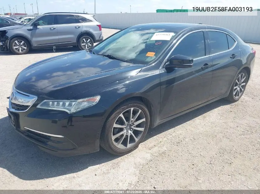 2015 Acura Tlx V6 Tech VIN: 19UUB2F58FA003193 Lot: 42779361