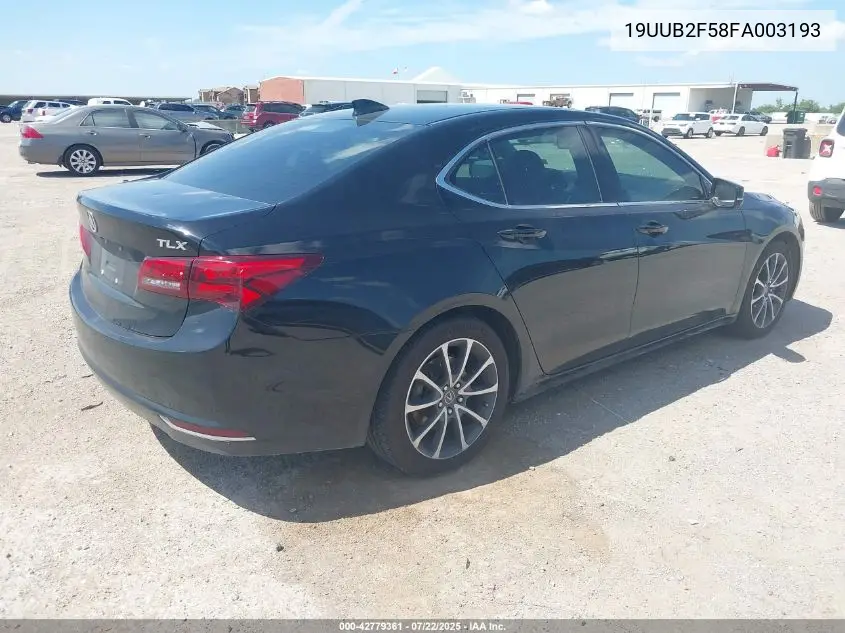 2015 Acura Tlx V6 Tech VIN: 19UUB2F58FA003193 Lot: 42779361