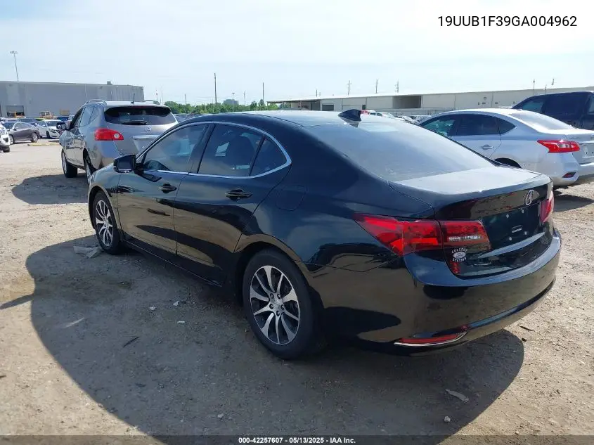 2016 Acura Tlx VIN: 19UUB1F39GA004962 Lot: 42257607