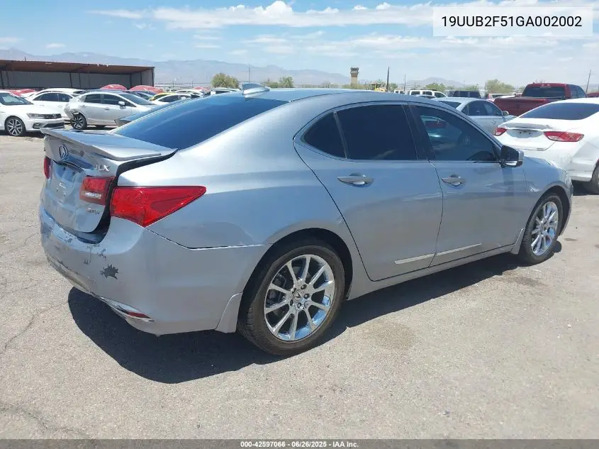 2016 Acura Tlx V6 Tech VIN: 19UUB2F51GA002002 Lot: 42597066