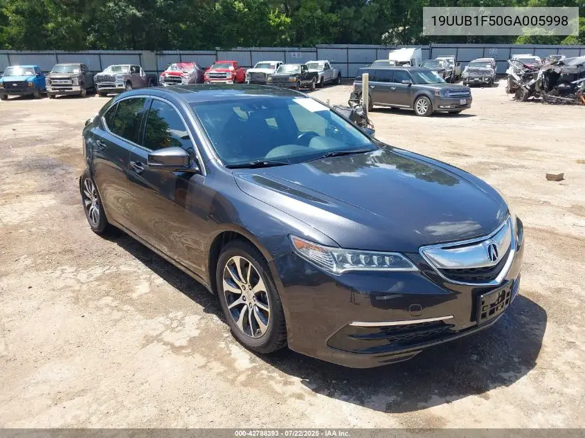 2016 Acura Tlx Tech VIN: 19UUB1F50GA005998 Lot: 42788393