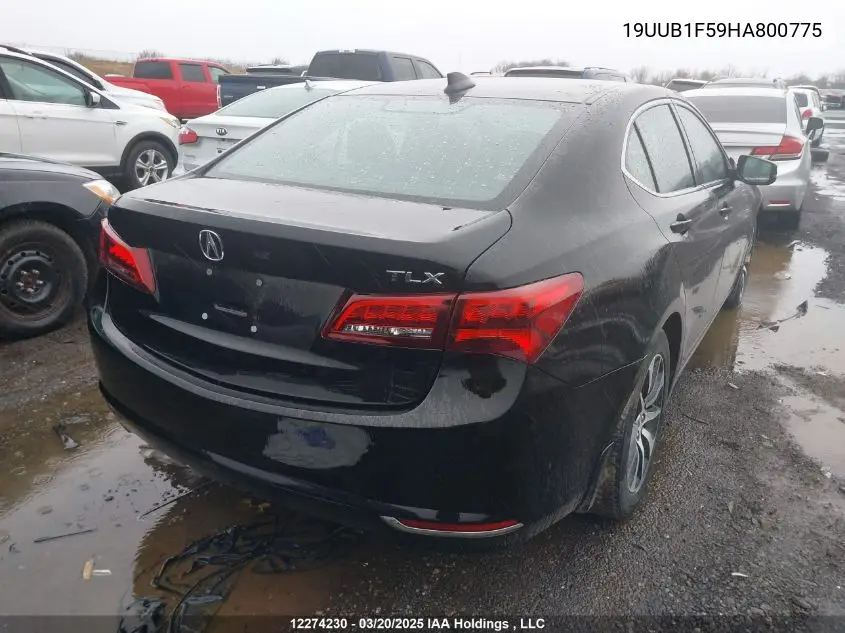 2017 Acura Tlx VIN: 19UUB1F59HA800775 Lot: 12274230