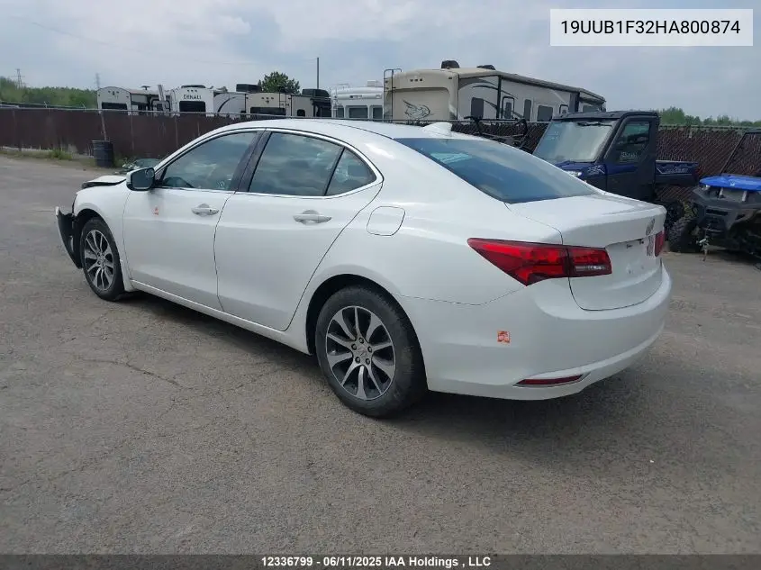 2017 Acura Tlx VIN: 19UUB1F32HA800874 Lot: 12336799