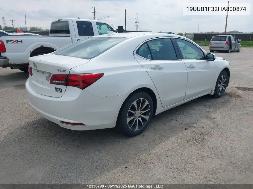 2017 Acura Tlx VIN: 19UUB1F32HA800874 Lot: 12336799