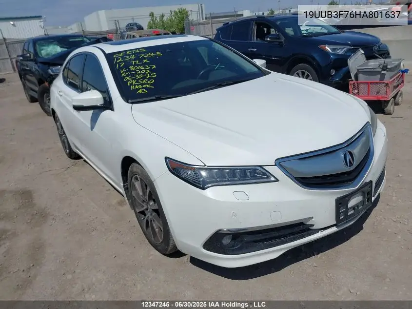 2017 Acura Tlx Advance VIN: 19UUB3F76HA801637 Lot: 12347245