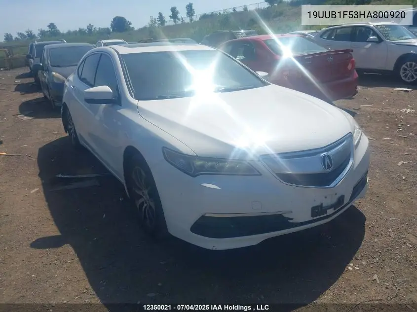 2017 Acura Tlx Tech VIN: 19UUB1F53HA800920 Lot: 12350021