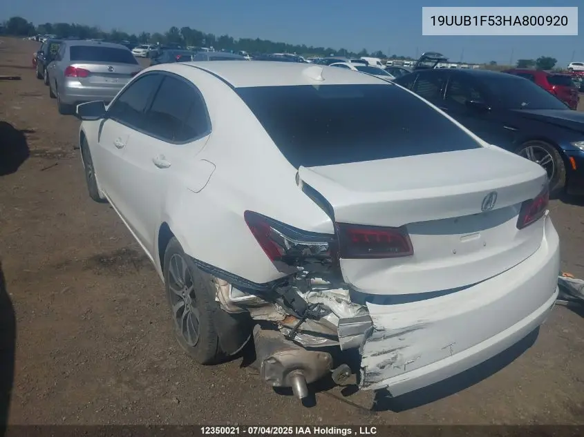 2017 Acura Tlx Tech VIN: 19UUB1F53HA800920 Lot: 12350021