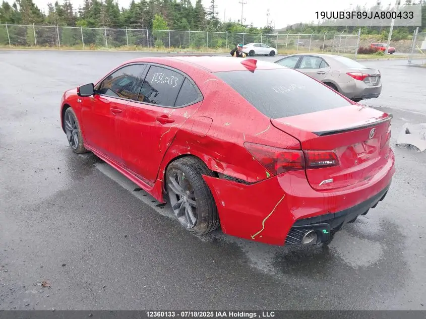 2018 Acura Tlx Elite A-Spec VIN: 19UUB3F89JA800433 Lot: 12360133