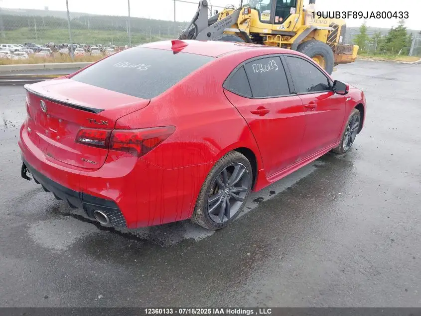 2018 Acura Tlx Elite A-Spec VIN: 19UUB3F89JA800433 Lot: 12360133
