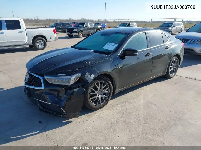 2018 Acura Tlx VIN: 19UUB1F32JA003708 Lot: 41759716