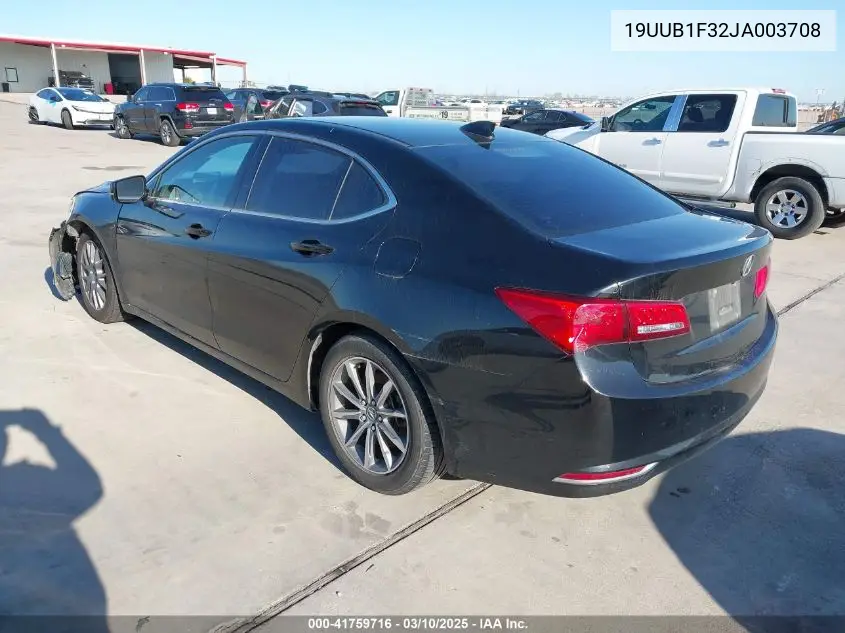 2018 Acura Tlx VIN: 19UUB1F32JA003708 Lot: 41759716