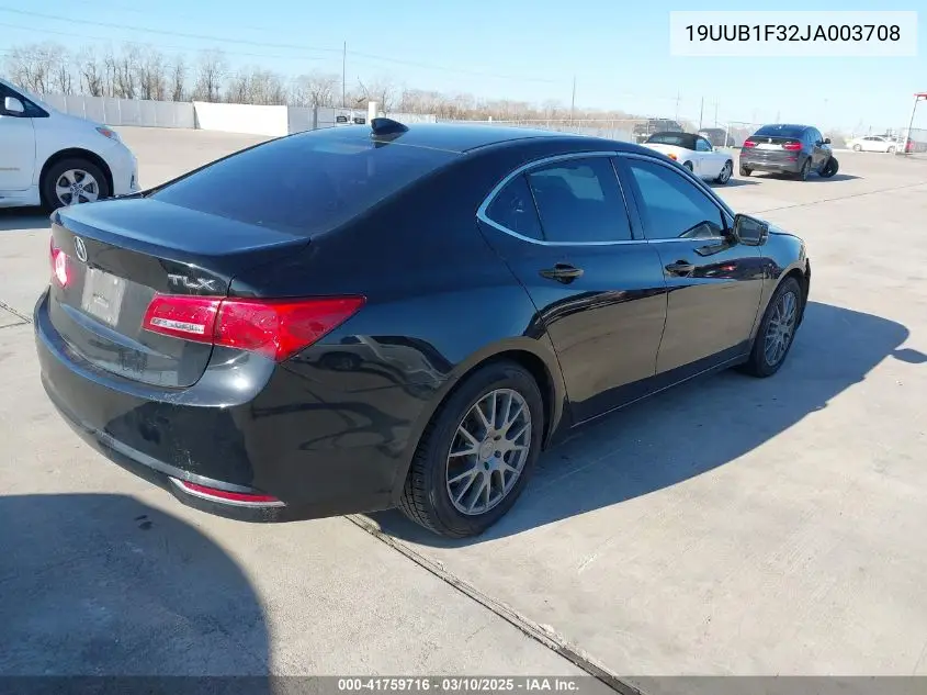 2018 Acura Tlx VIN: 19UUB1F32JA003708 Lot: 41759716