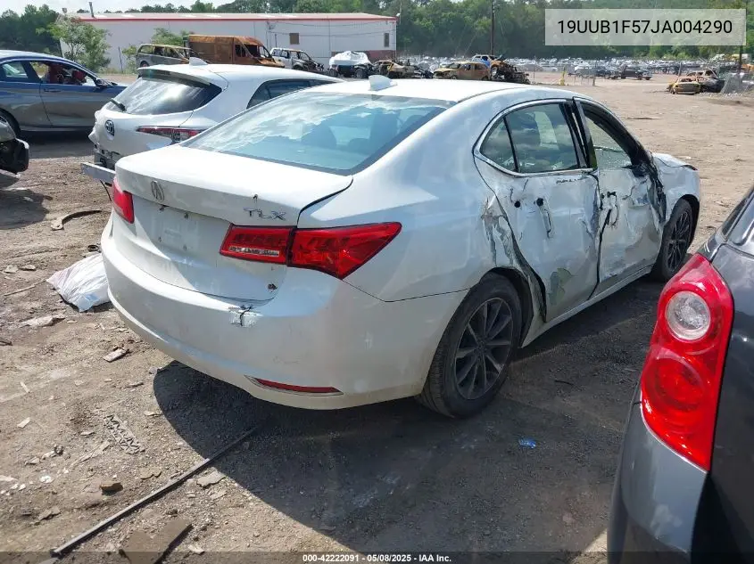2018 Acura Tlx Tech Pkg VIN: 19UUB1F57JA004290 Lot: 42222091